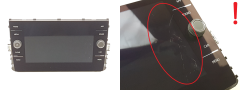 Radio-Display Volkswagen 5G6919605A A2C15166200 VDO 1014