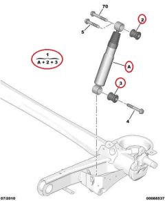 Stoßdämpfer Hinten Original Jumpy Scudo Expert II III 9806036380 Stoßdämpfer Hinten Original Jumpy Scudo Expert II III 9806036380