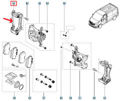 Halter Für Bremssattel Rechts Vorne Neues Original 410140855R Renault