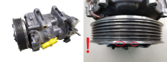 Kompressor Klimaanlage  9660555380 Sanden SD7C16 1333F Citroen Peugeot 6453XE