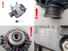 Lichtmaschine Generator 045903023A Bosch 0124515022 120A VW AG