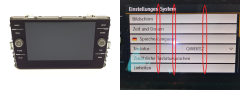 Radio-Display Volkswagen 5G6919605 VDO