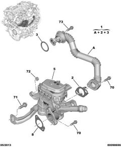 Agr-Ventil Original Citroen Peugeot C4 508 1.6 BlueHDi 9807369980