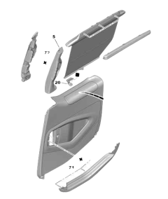 Türgriff Rechts Original Citroen Peugeot Partner II 9101GZ