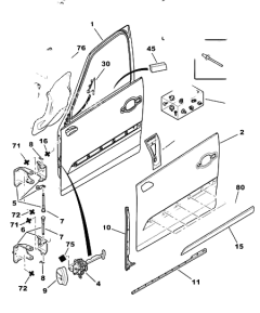 Tür Rechts Hinten Original Citroen C4 Picasso 9008P7