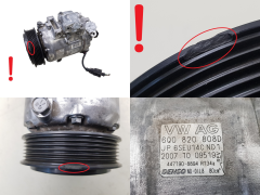 Klimakompressor 6Q0820808D Denso 6SEU14C 447190-8894 VW AG Klimakompressor 6Q0820808D Denso 6SEU14C 447190-8894 VW AG