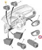 Schalter Warnblinker Warnblinkschalter Original Citroen Peugeot 206 6554L1