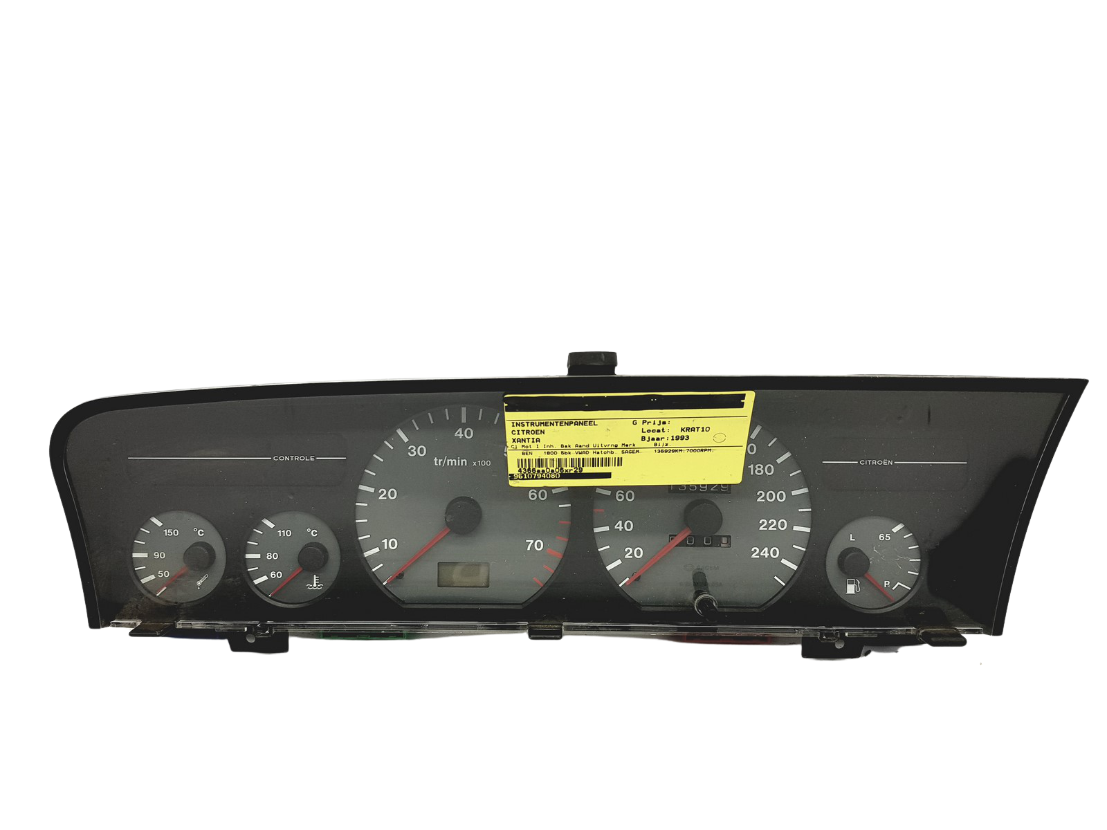 Tacho Kombiinstrument Citroen Xantia 9610794080 21555430-9 49681 main product photo