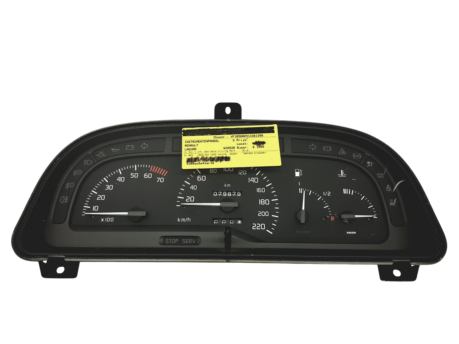 Tacho Kombiinstrument Renault Laguna 1 7700844747 49854 main product photo