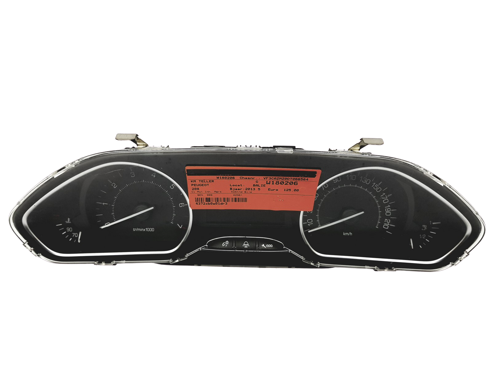 Tacho Kombiinstrument Peugeot 208 9803993180 E 9800654580 main product photo