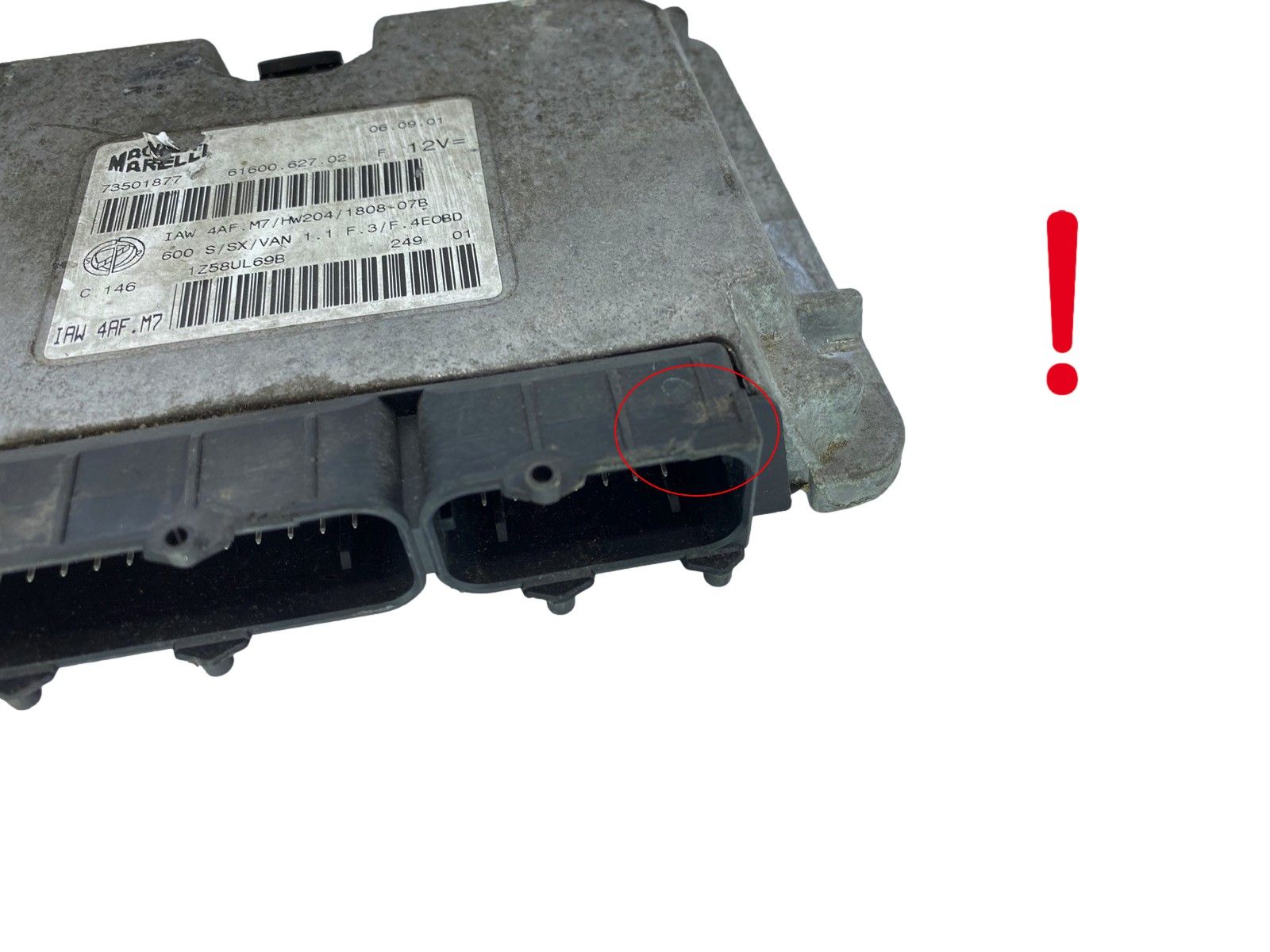 Steuergerät IAW4AF.M7 73501877 61600.627.02 Fiat Magneti Marelli 61986 main product photo