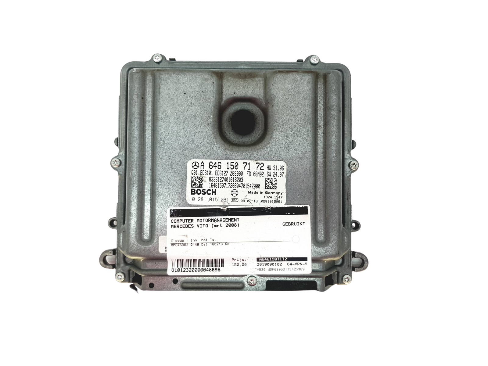 Steuergerät A6461507172 0281015061 Mercedes Bosch main product photo