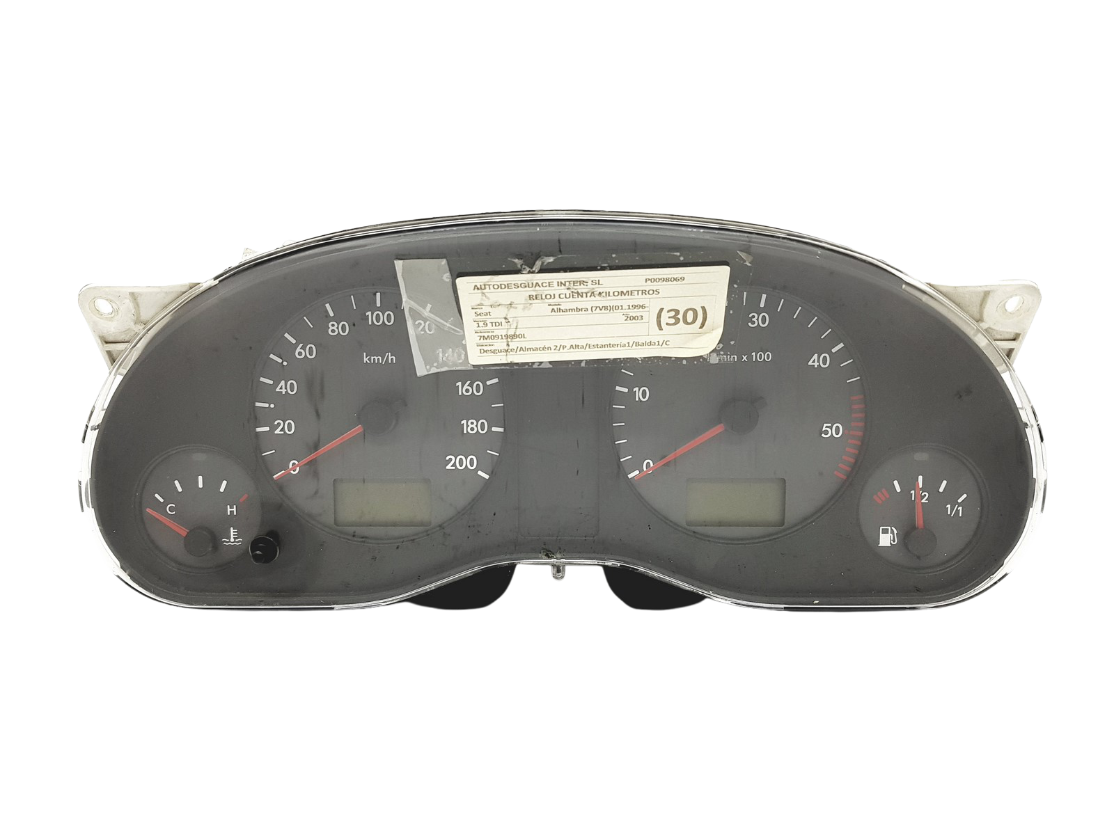 Tacho Kombiinstrument Seat Alhambra VW Sharan 7M0919890L AE main product photo