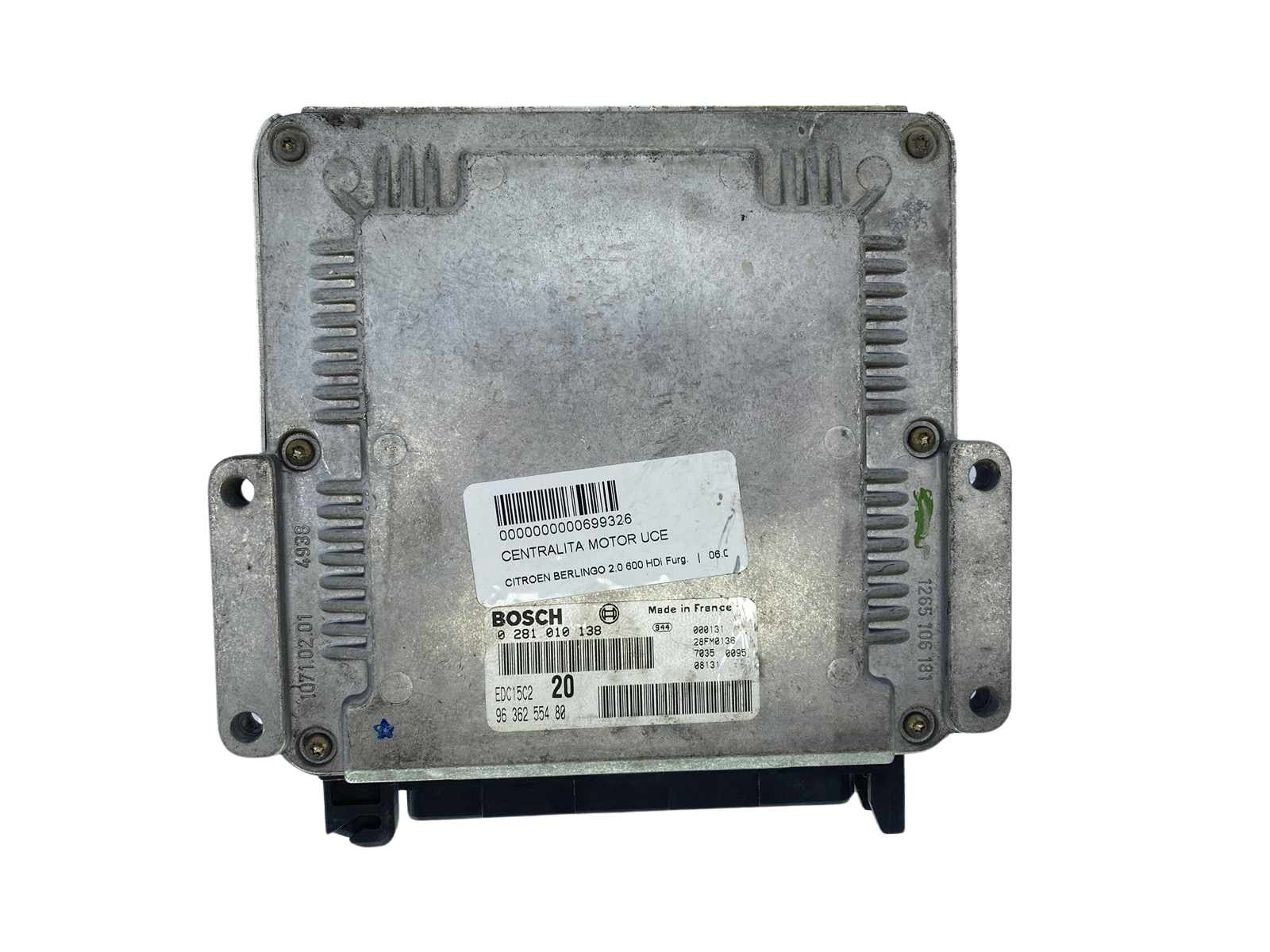 Steuergerät 0281010138 9636255480 26FM0136 PSA Bosch 63663 main product photo