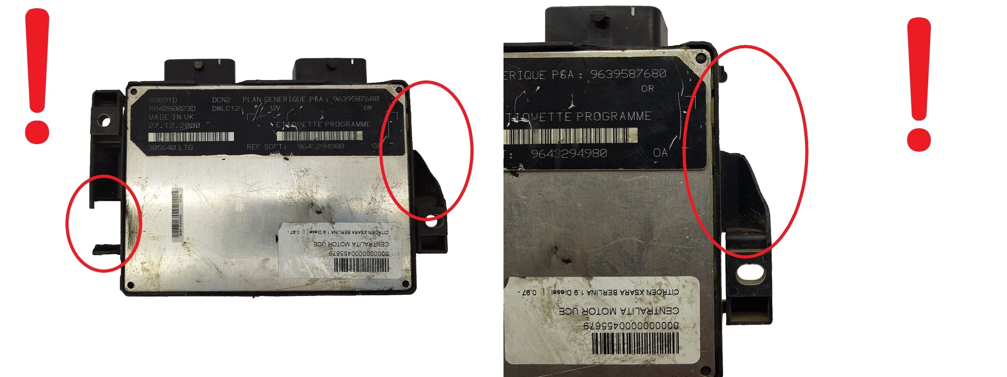 Steuergerät 9639587680 9643294980 R04080023D 80891D PSA Lucas 3617 main product photo