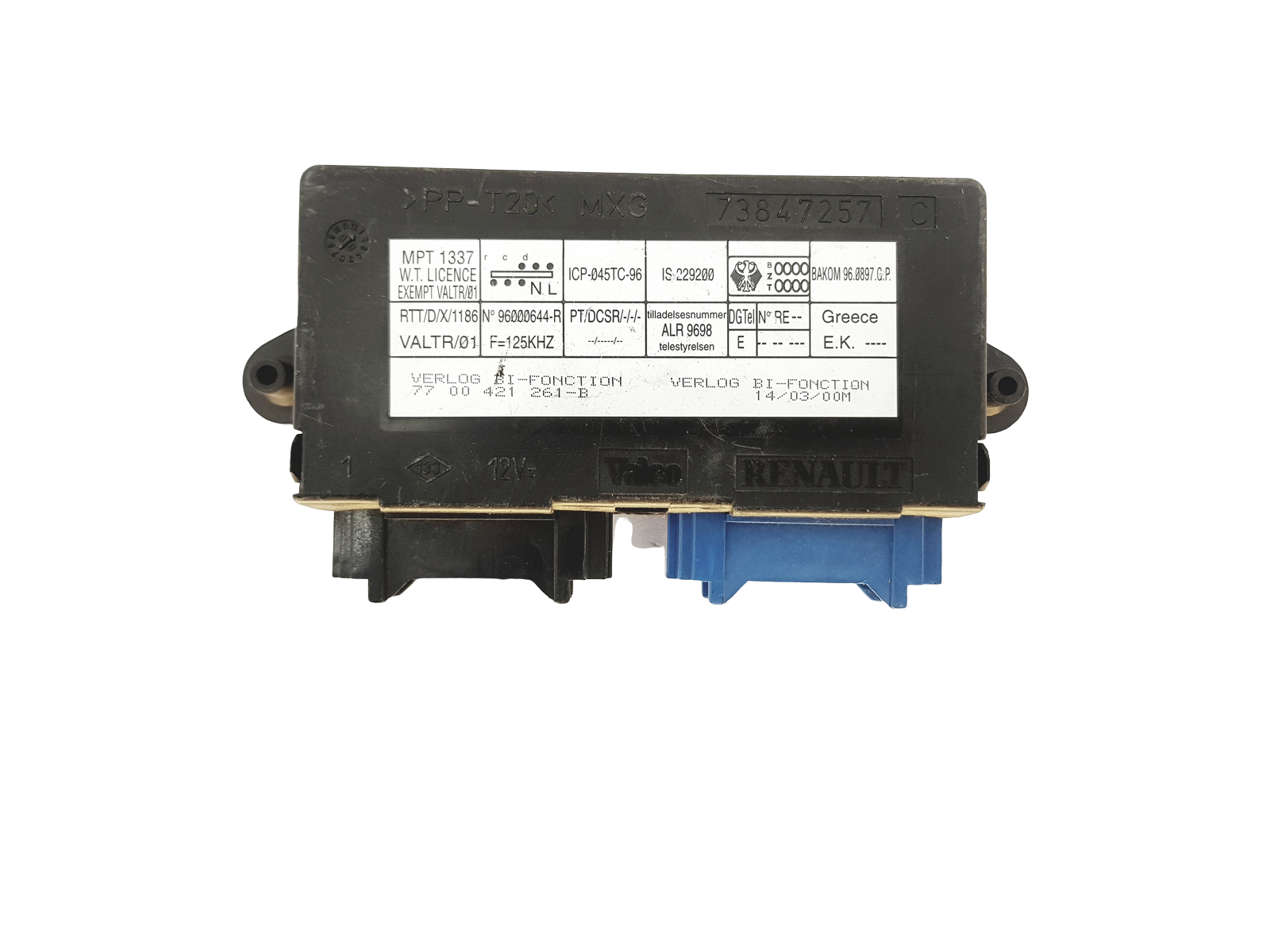 Steuergerät 7700421261-B 73847257C Renault Valeo 22735 main product photo