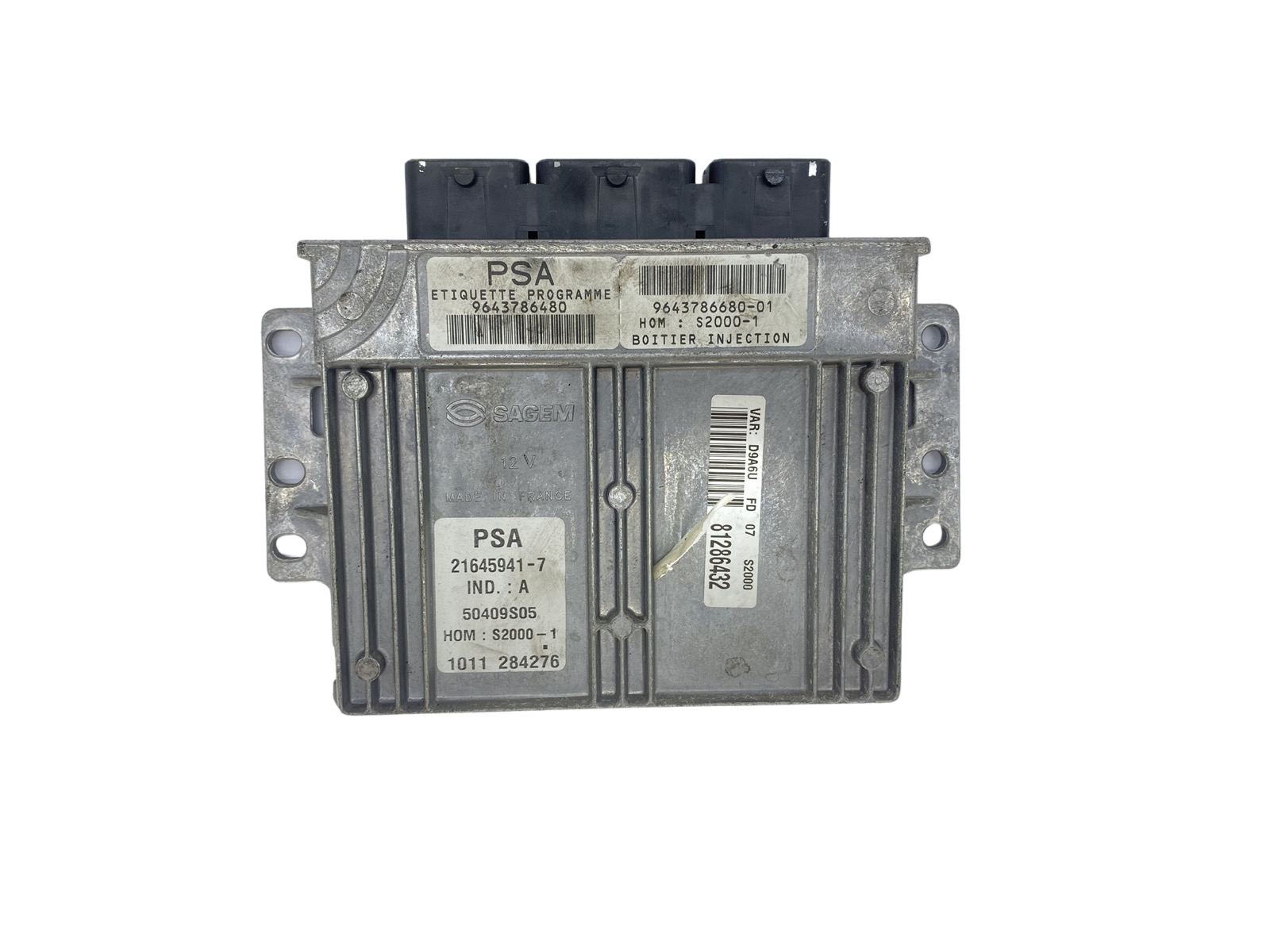 Steuergerät 9643786480 9643786680-01 21645941-7 PSA Sagem 57233 main product photo