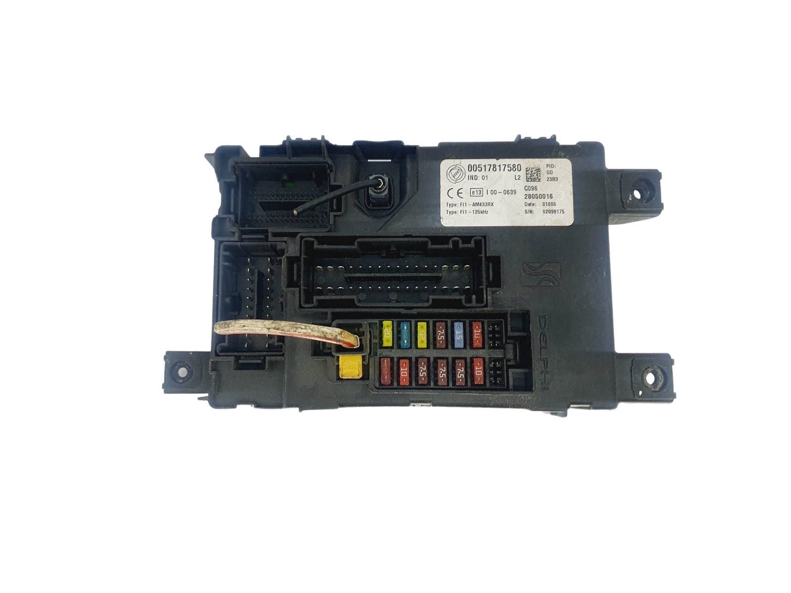 Sicherungskasten Relaiskasten Fiat 00517817580 28050016 Delphi 40065 main product photo