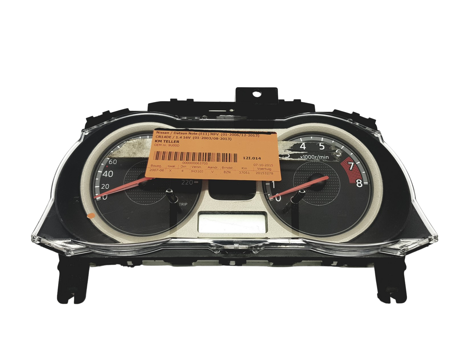 Tacho Kombiinstrument Nissan Note A4 9U00D 53286 main product photo