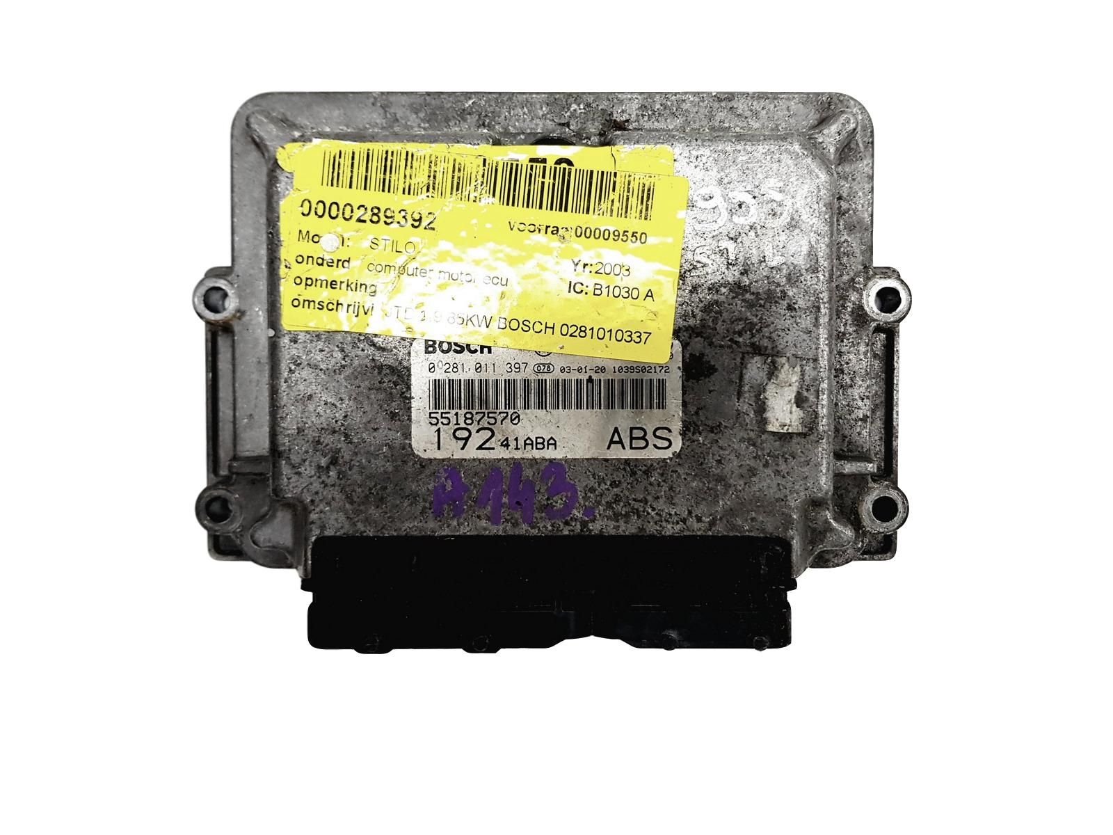 Steuergerät 0281011397 55187570 Fiat Bosch 11497 main product photo