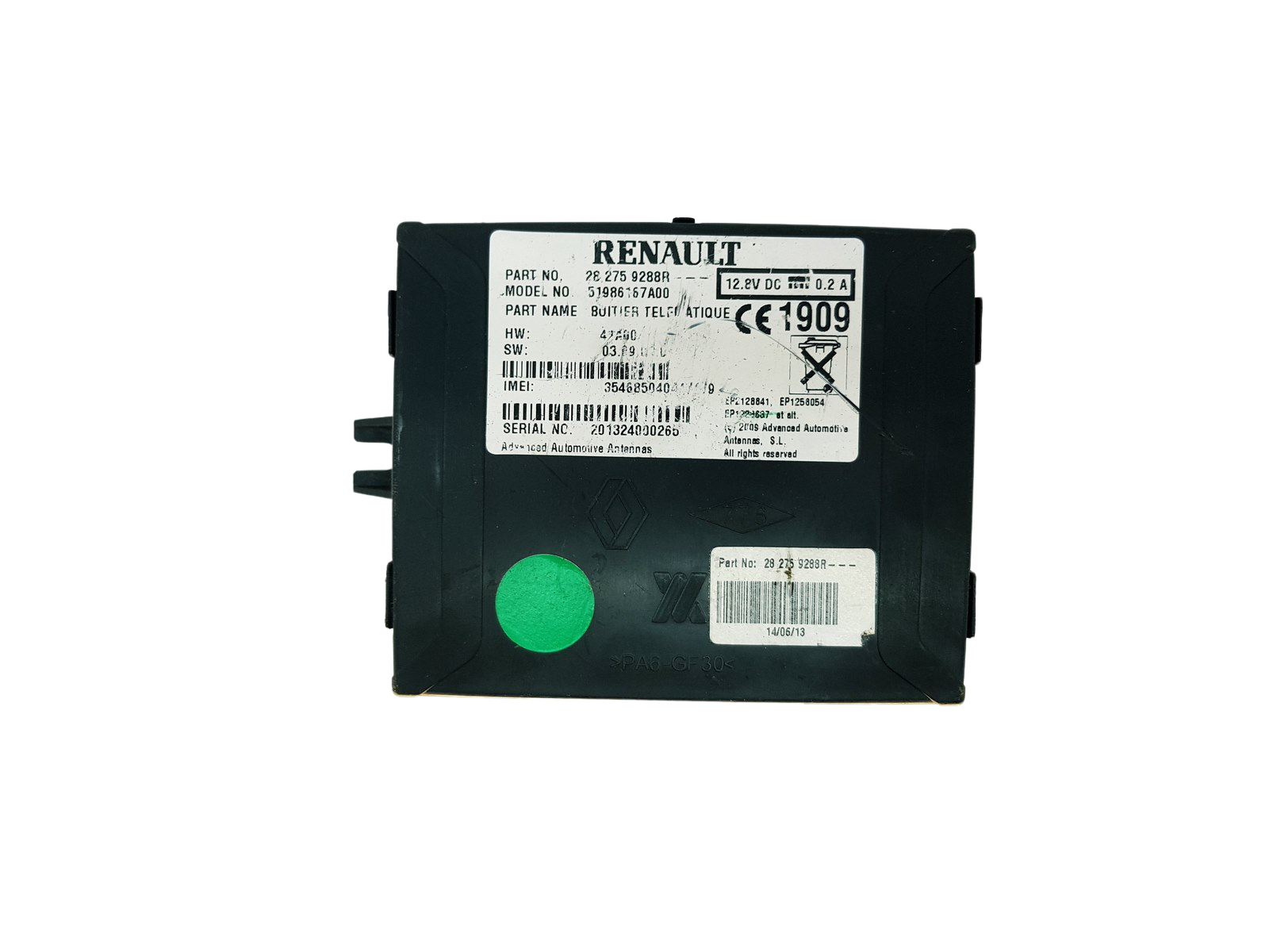 Steuergerät Moduł 282759288R 51986167A00 Renault 31693 main product photo