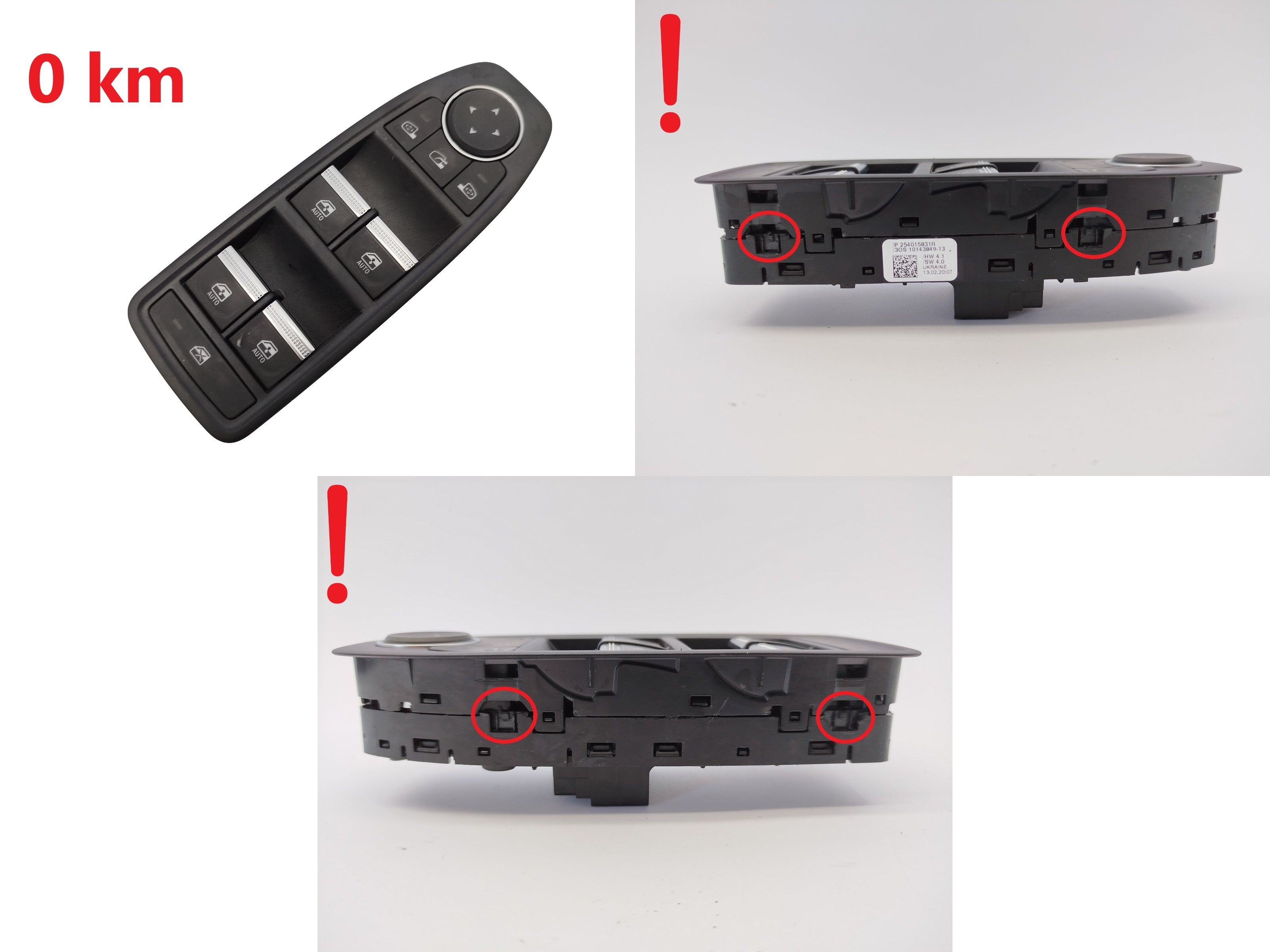 Schalter Fensterheber Taste Renault Clio 5 Captur 2 Arkana 254015831R main product photo