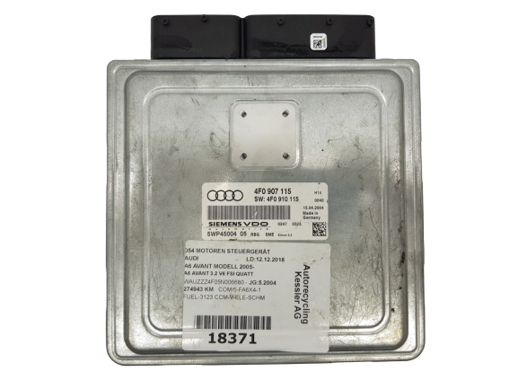 Steuergerät Audi 4F0907115 5WP45004 Siemens VDO main product photo