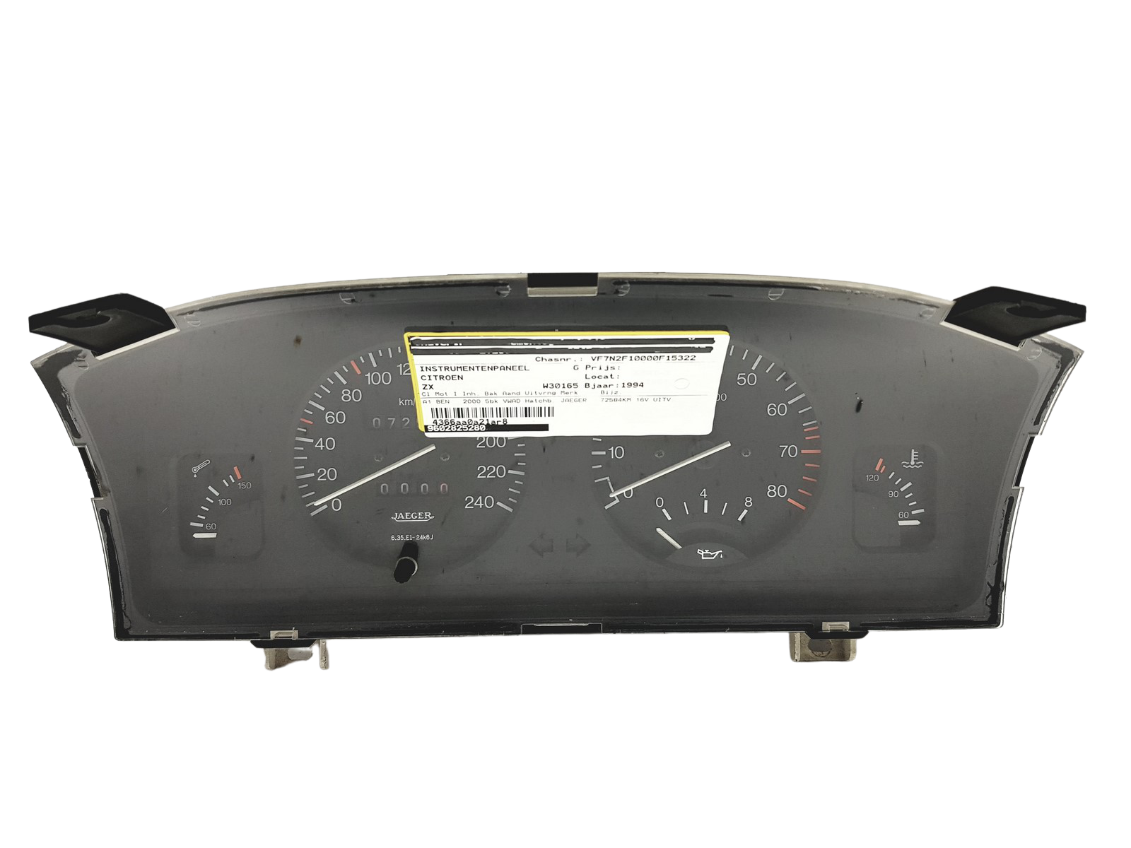 Tacho Kombiinstrument Citroen ZX 9602825280 49692 main product photo