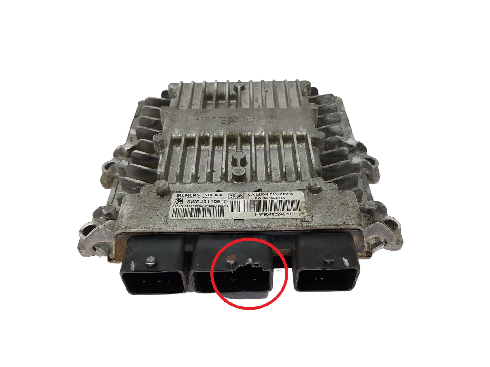 Steuergerät 5WS40110E-T 9654925480 9648624280 PSA Siemens 18535 main product photo