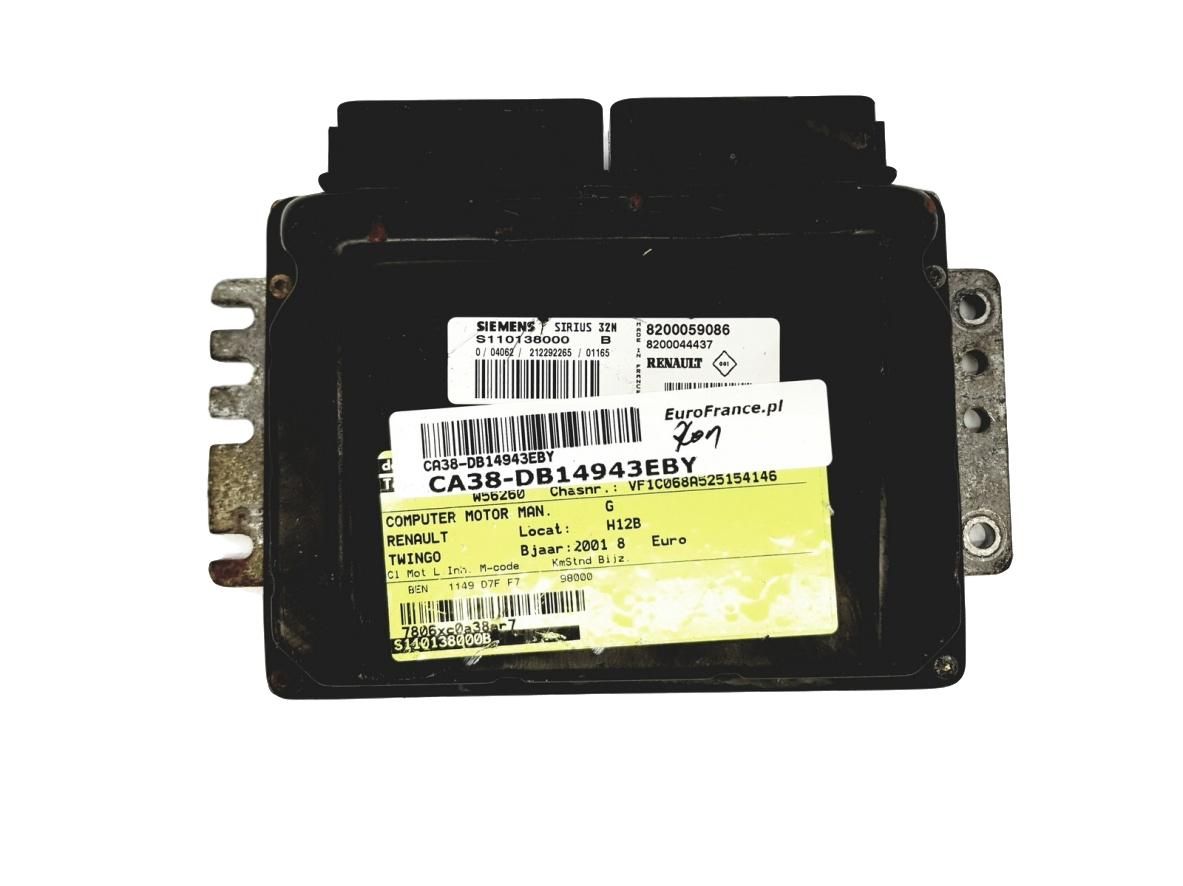 Steuergerät S110138000B 8200059086 8200044437 Renault Siemens 14943 main product photo