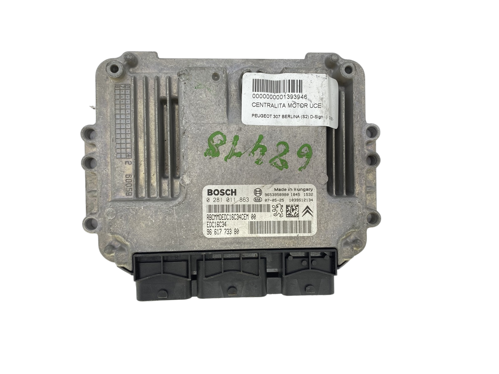 Steuergerät 0281011863 9661773380 9653958980 PSA Bosch 59740 main product photo
