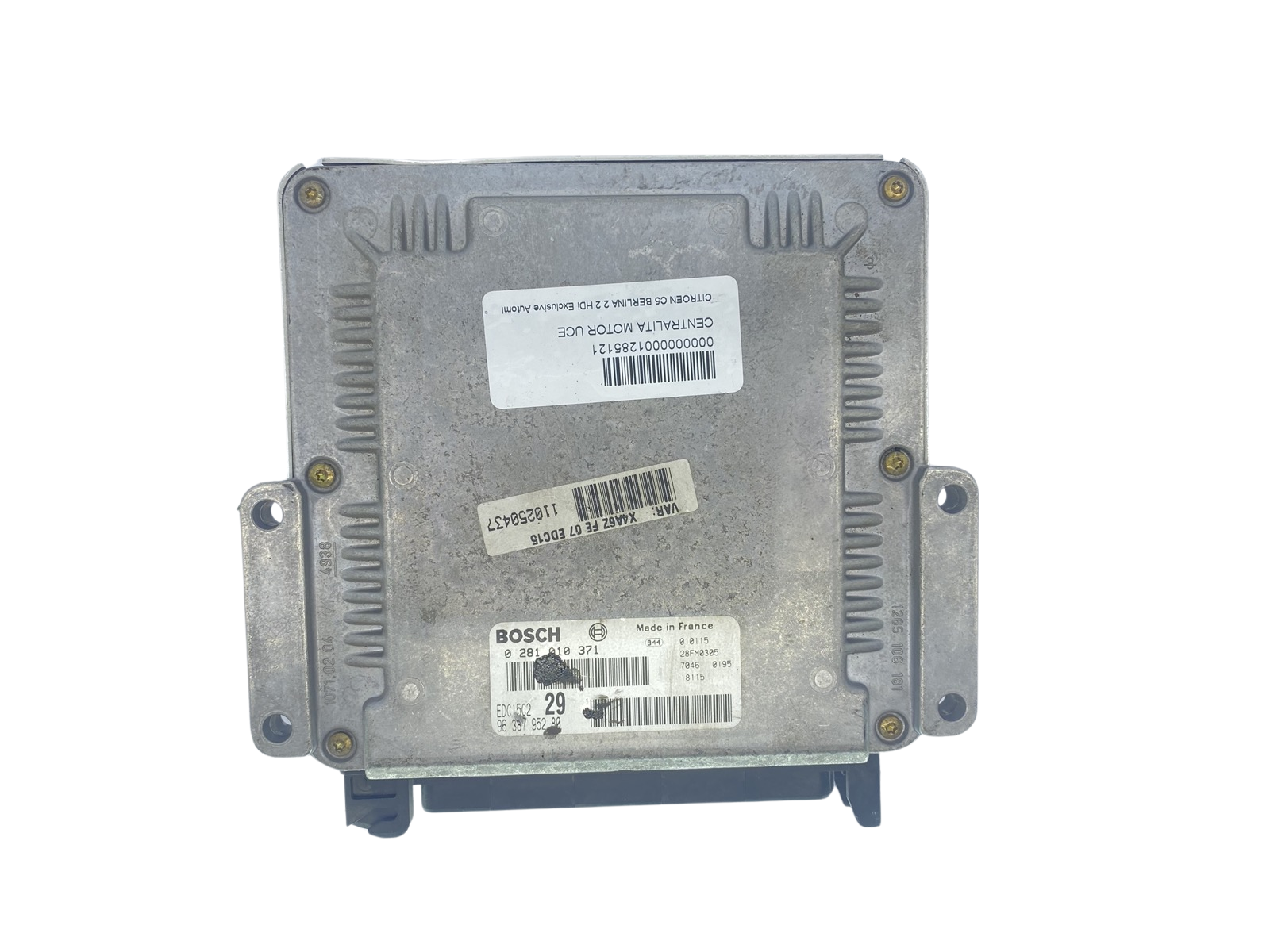 Steuergerät 0281010371 9638795280 28FM0305 PSA Bosch 62623 main product photo