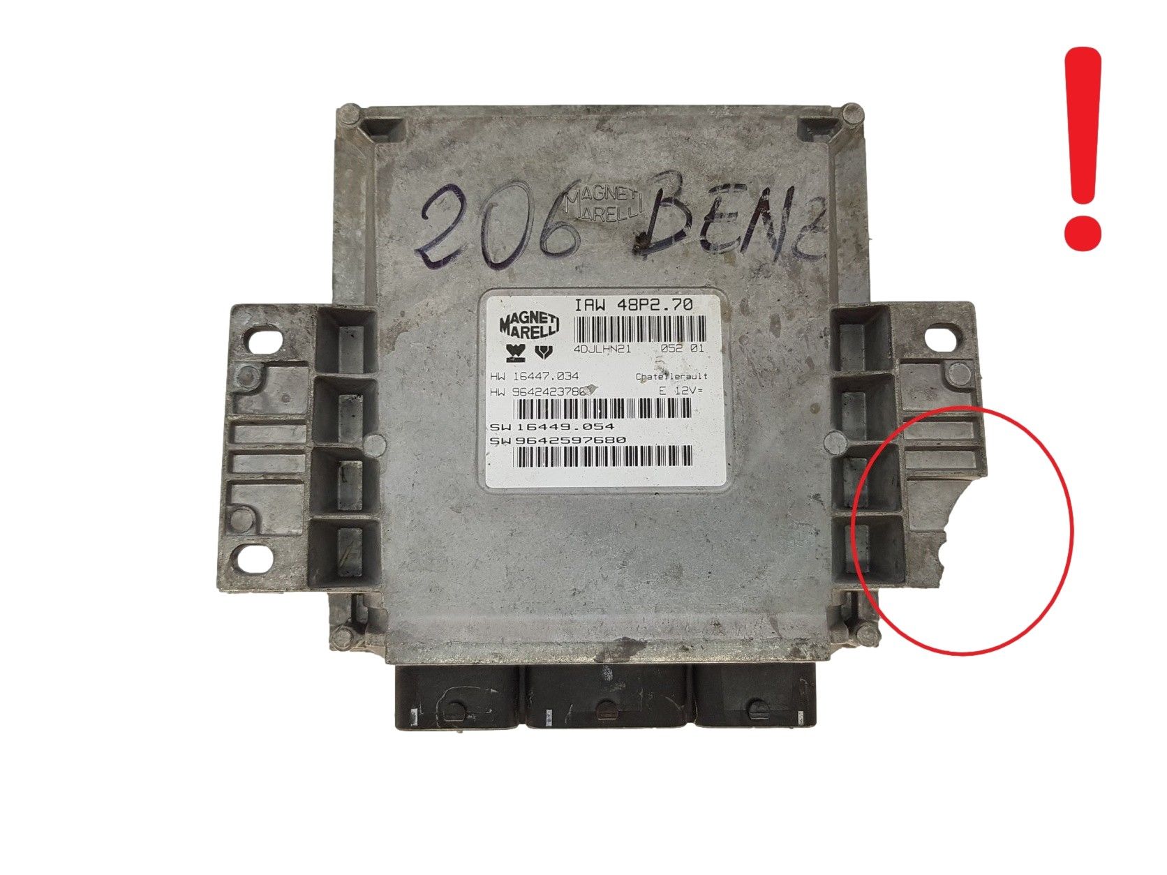 Steuergerät 9642597680 9642423780 IAW 48P2.70 PSA Magneti Marelli 16139 main product photo