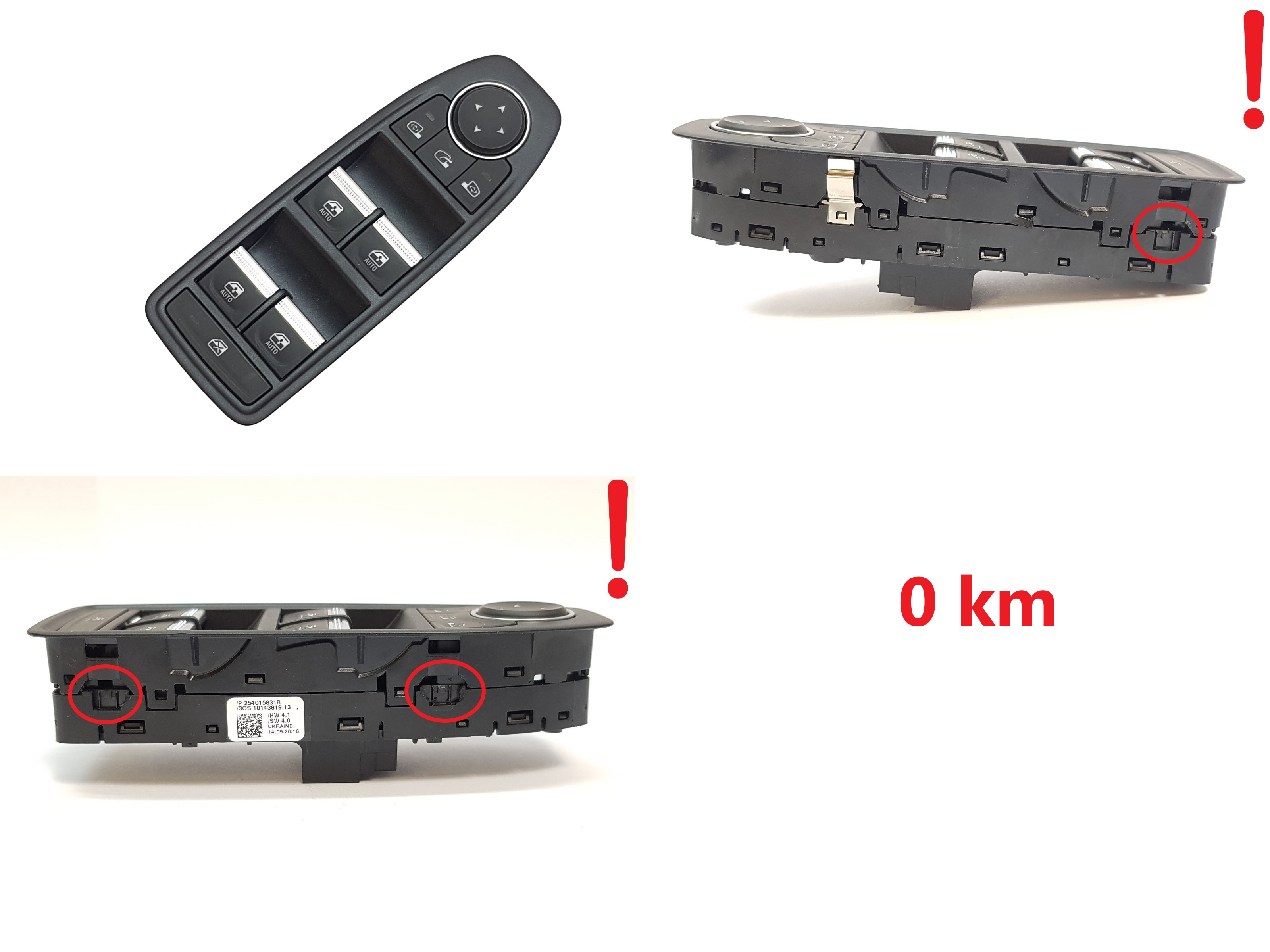 Schalter Fensterheber Taste Renault Clio 5 Captur 2 II Arkana 254015831R main product photo