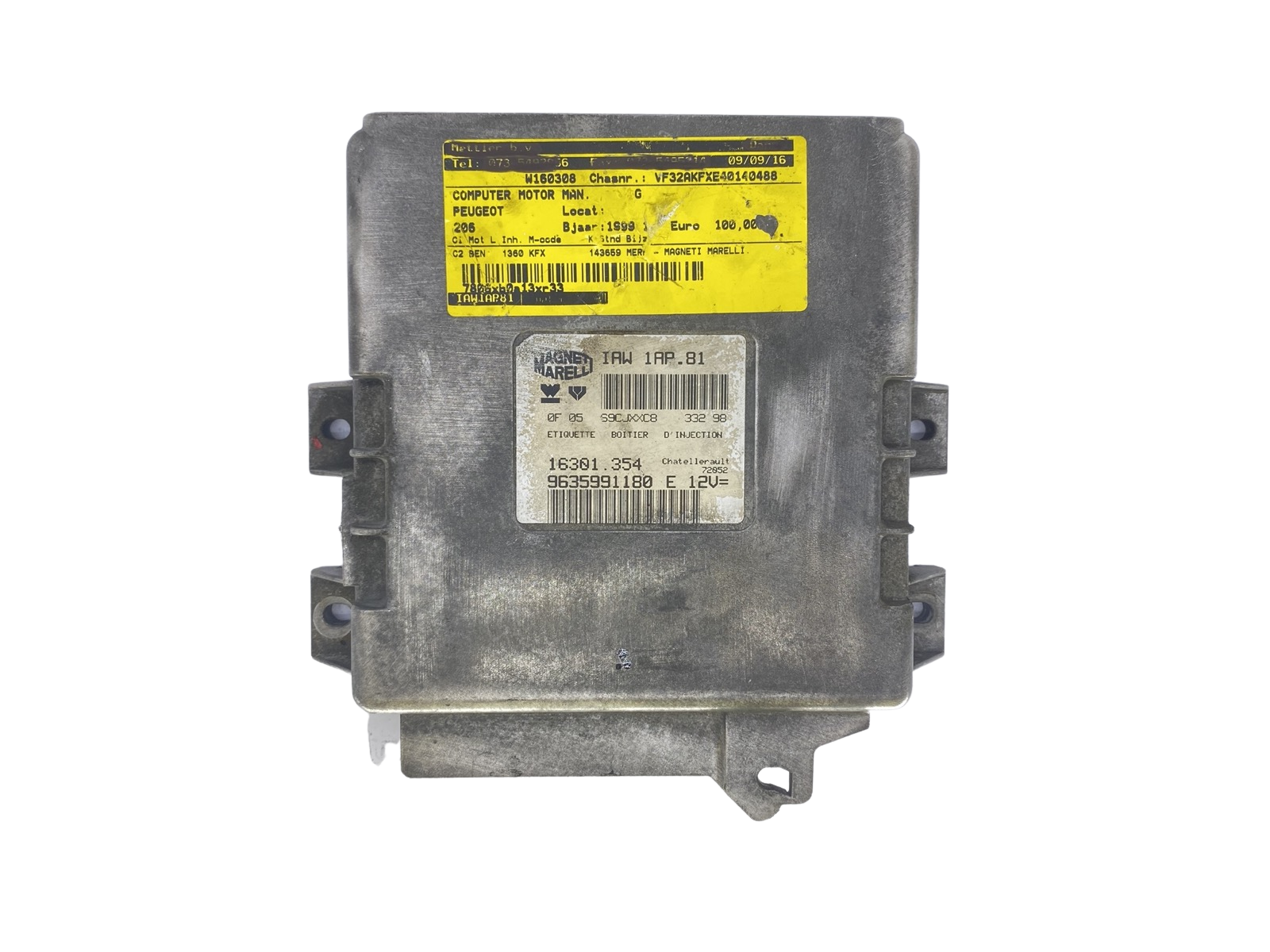 Steuergerät 9635991180 IAW1AP.81 16301.354 PSA Magneti Marelli 57132 main product photo