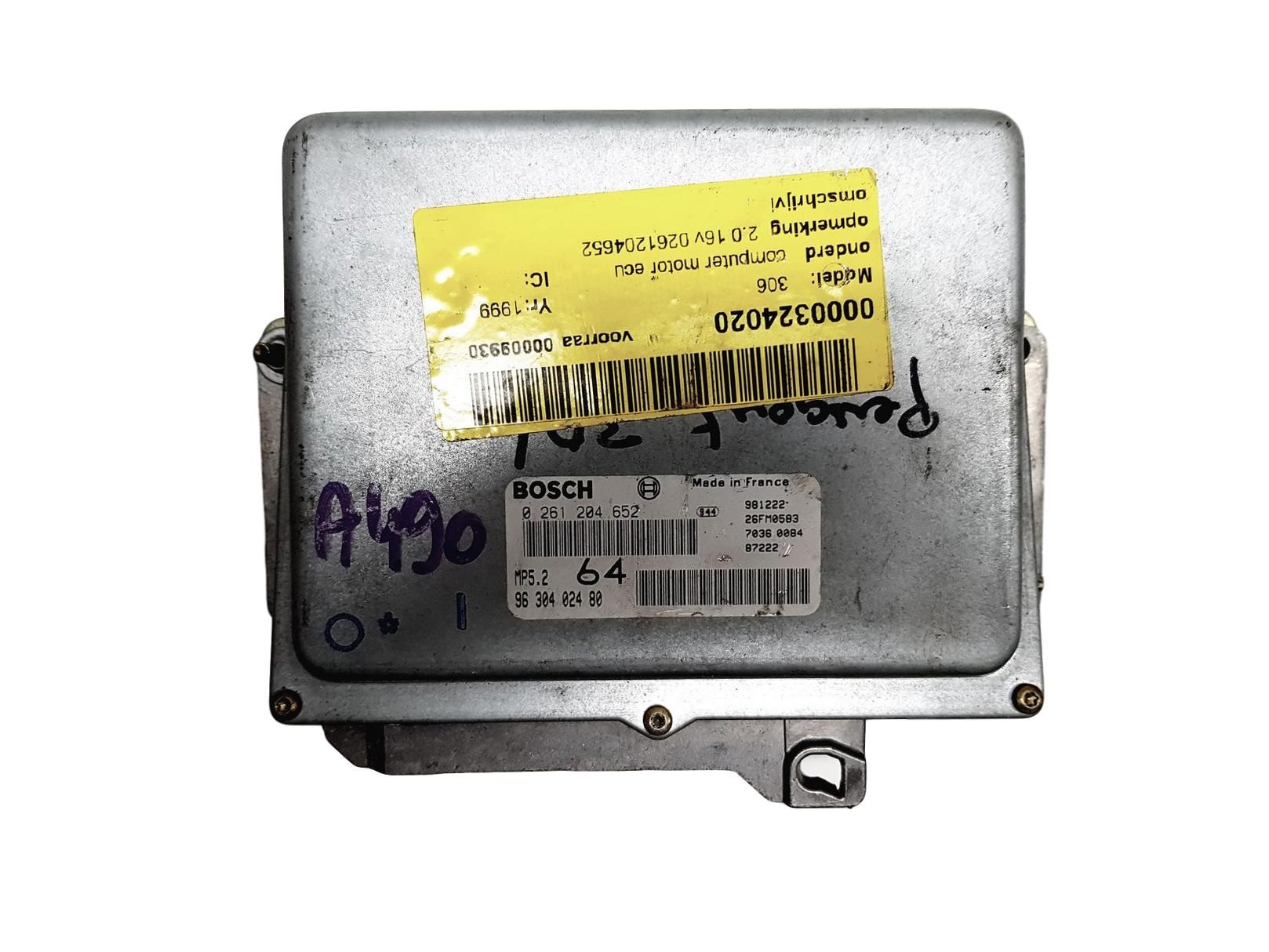 Steuergerät 0261204652 9630402480 26FM0583 PSA Bosch main product photo