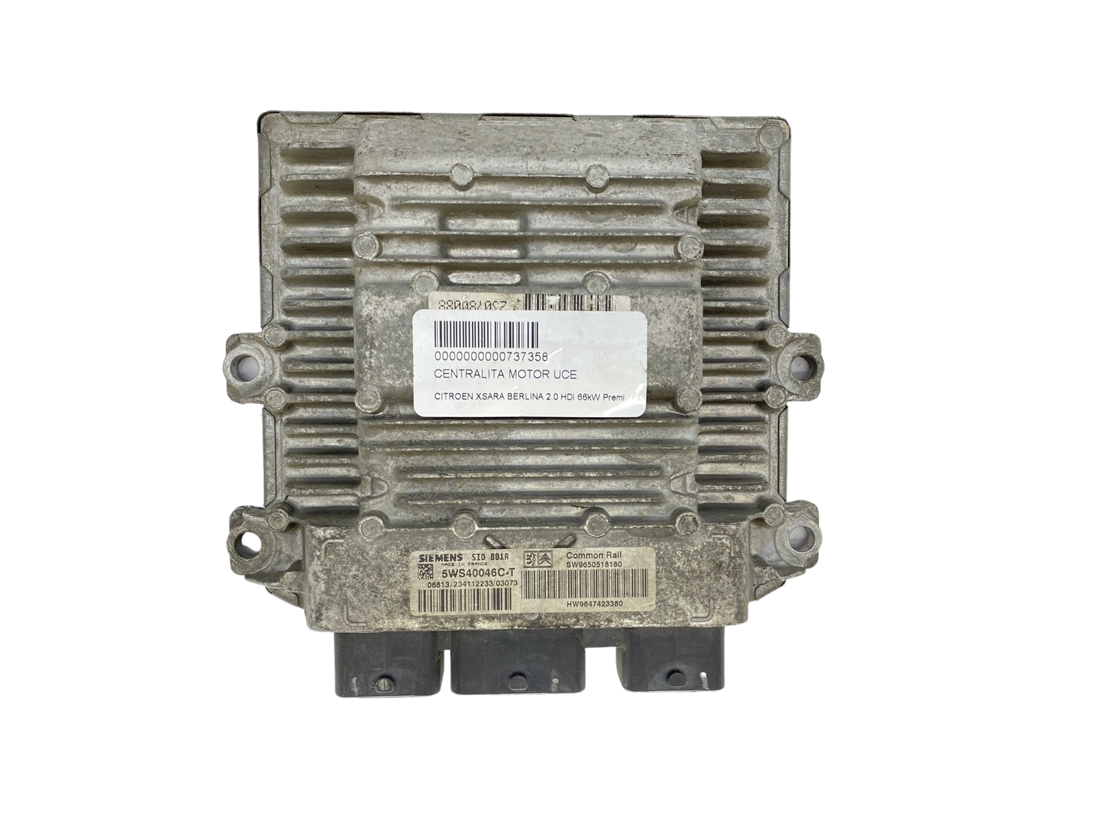 Steuergerät 5WS40046C-T 9650518180 9647423380 PSA Siemens 59502 main product photo