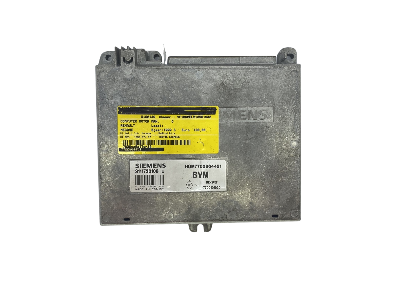 Steuergerät S111730108C 7700864451 7700101920 Renault Siemens 57384 main product photo