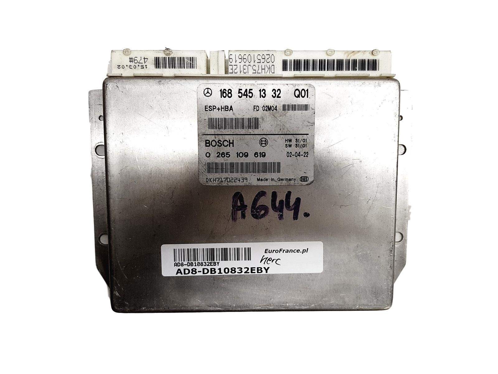 Steuergerät 1685451332Q01 0265109619 Mercedes Bosch 10832 main product photo
