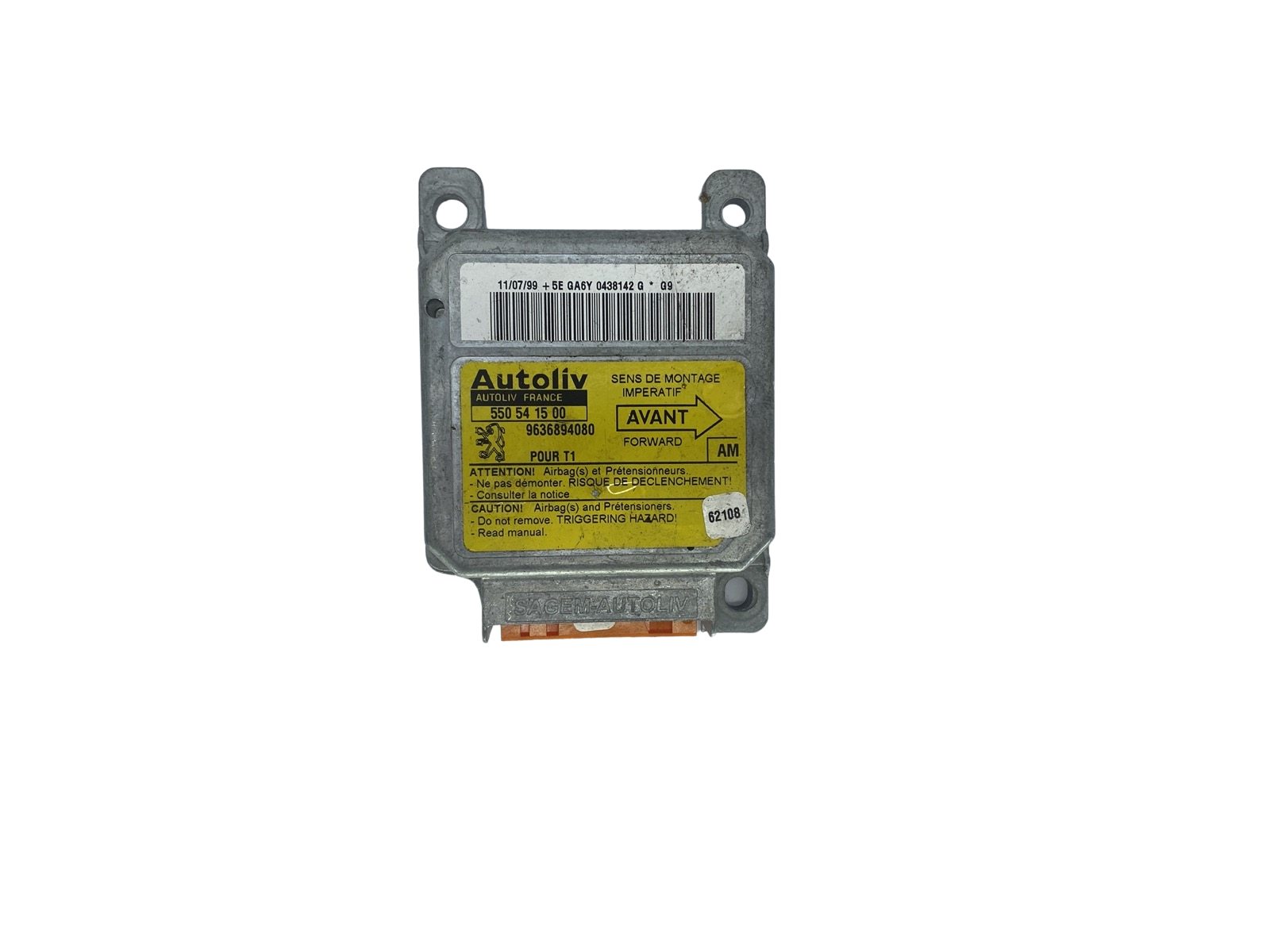 Steuergerät 550541500 9636894080 PSA Autoliv 58498 main product photo
