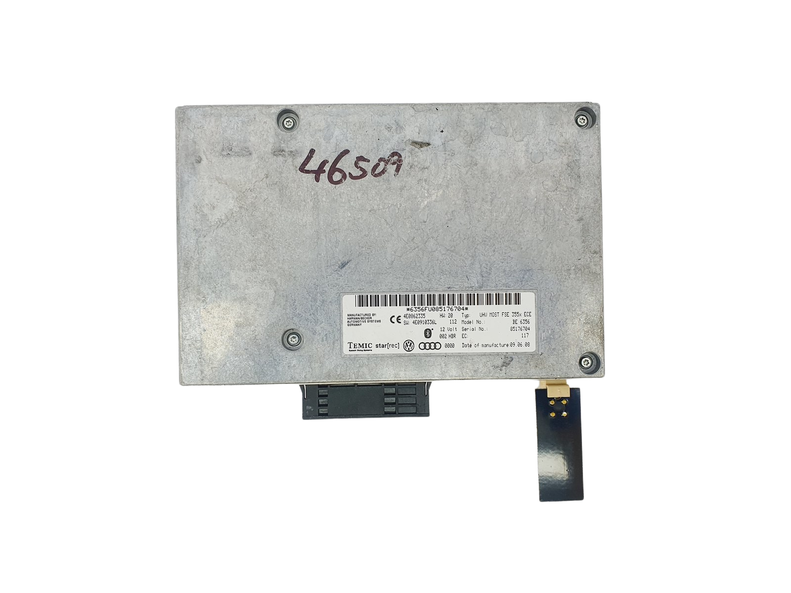 Steuergerät 4E0862335 4E0910336L Audi Temic main product photo