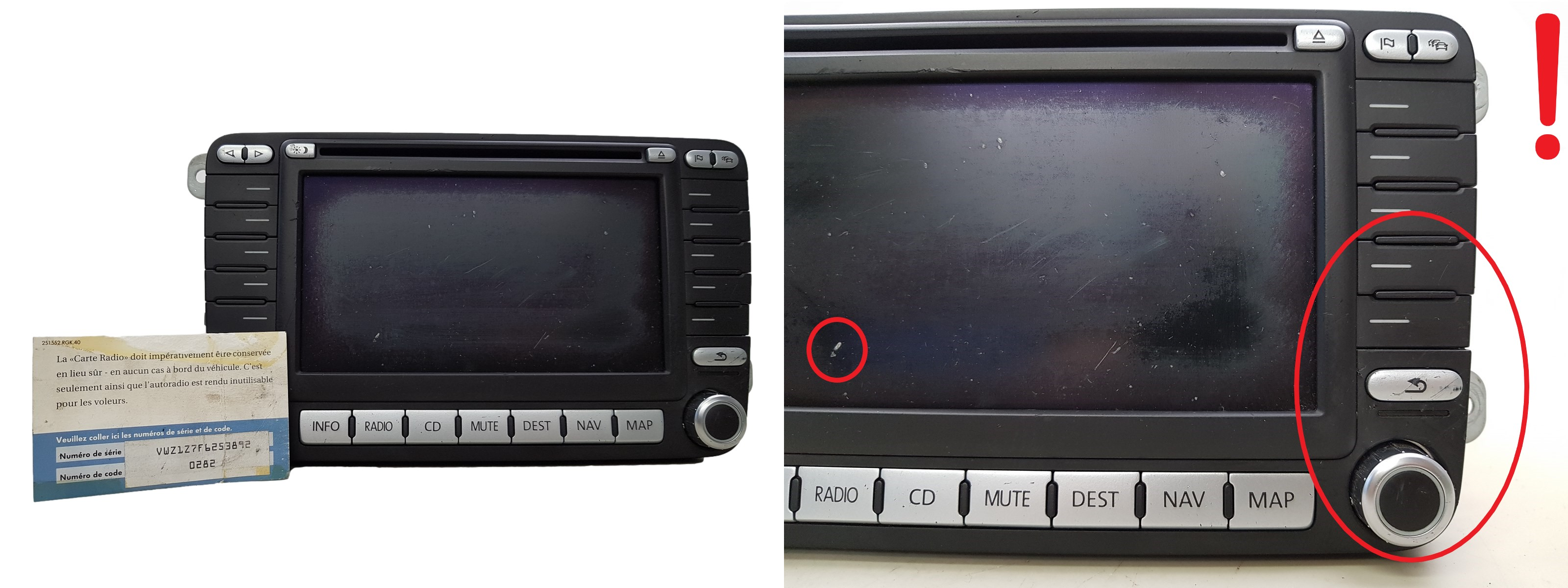 Cd-Radio Navi VW Golf 1K0035198C 7612002071 Blaupunkt 0282 main product photo