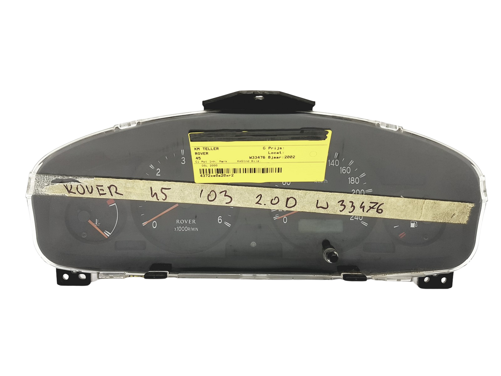 Tacho Kombiinstrument Rover 45 AR0052014 YAC00020XXX UKNSI main product photo
