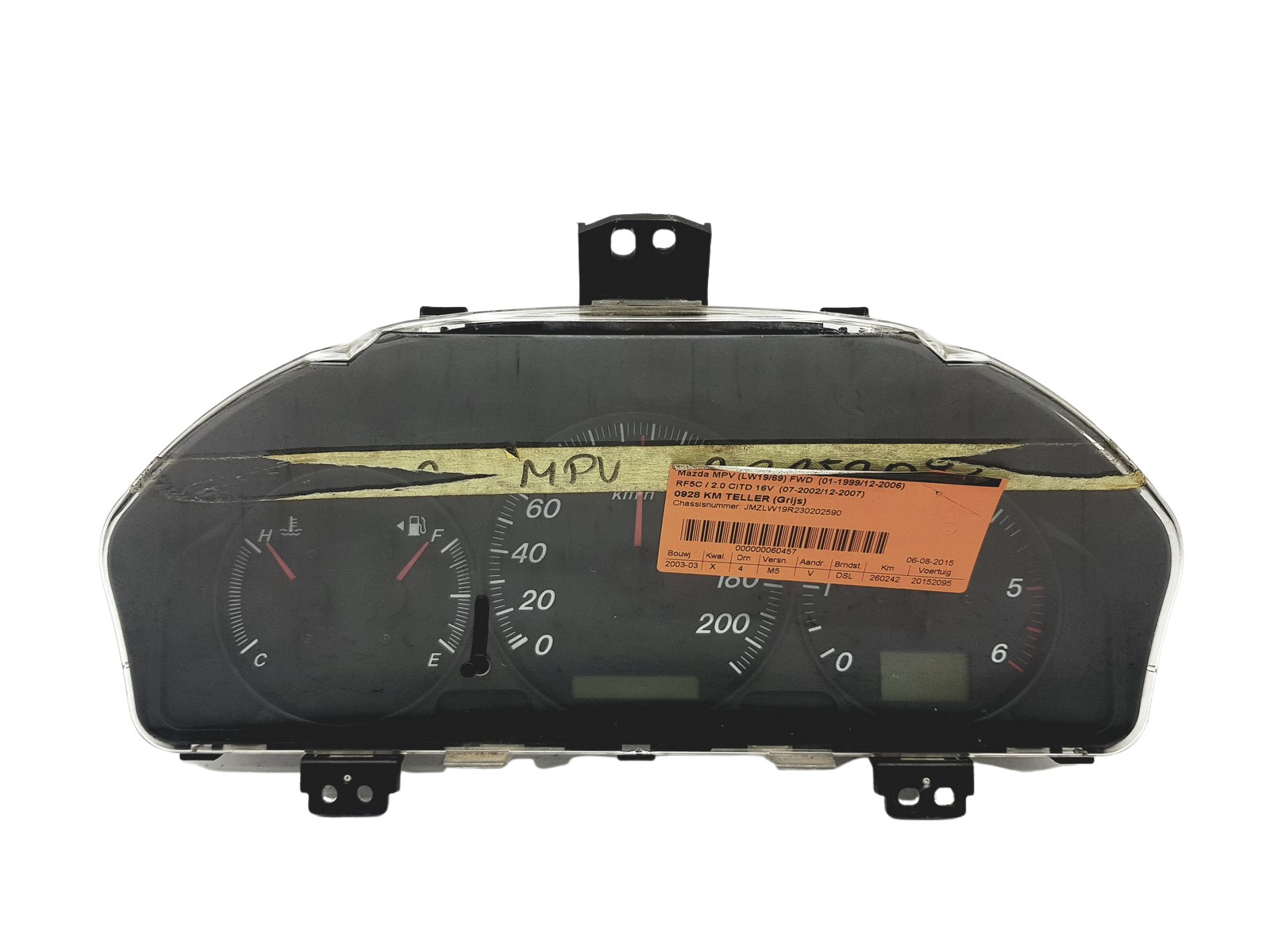 Tacho Kombiinstrument Mazda MPV LD6355430 1575110-7500 53118 main product photo