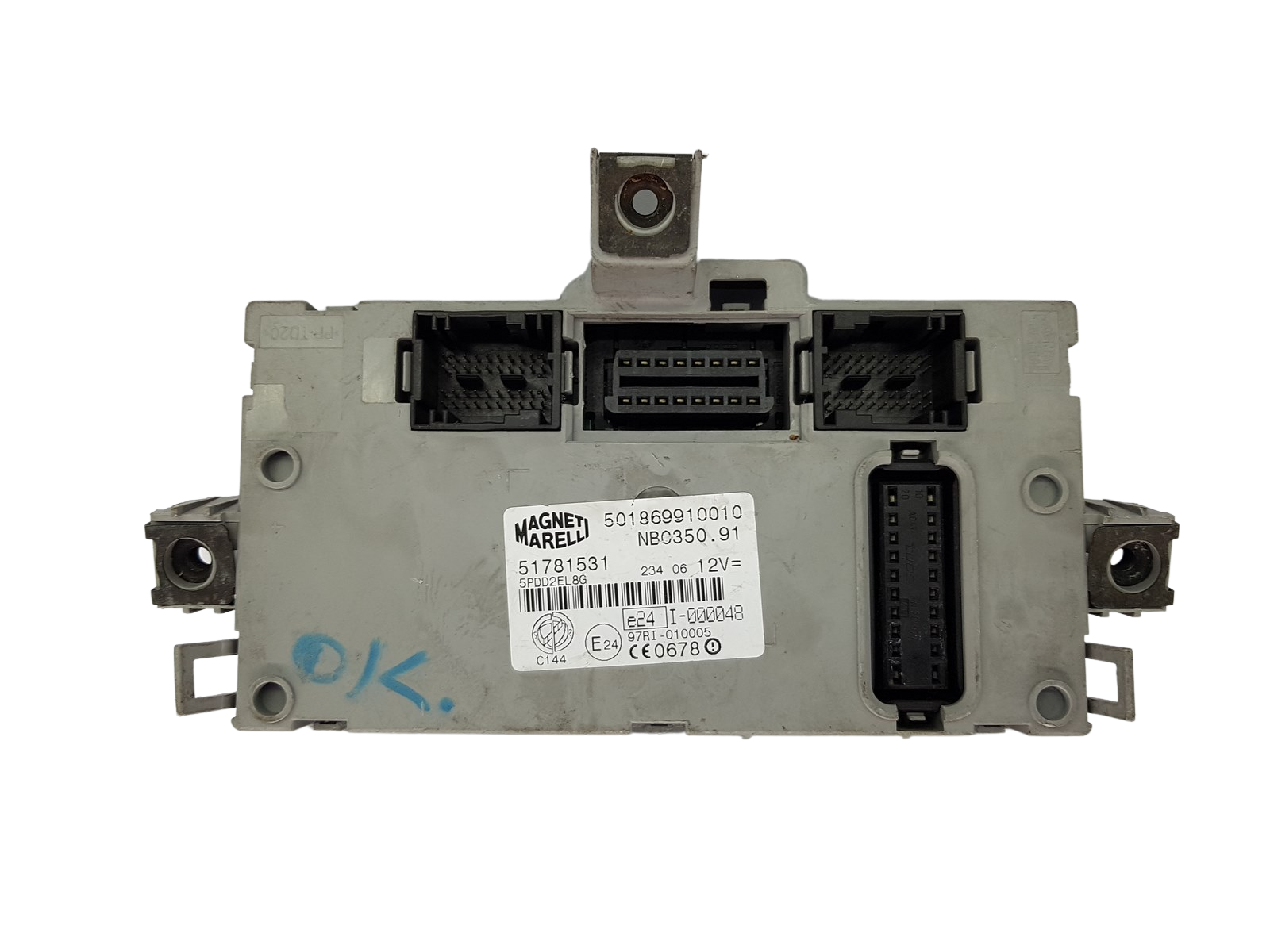 Steuergerät BSI Fiat 51781531 501869910010 NBC350.91 Magneti Marelli 19900 main product photo