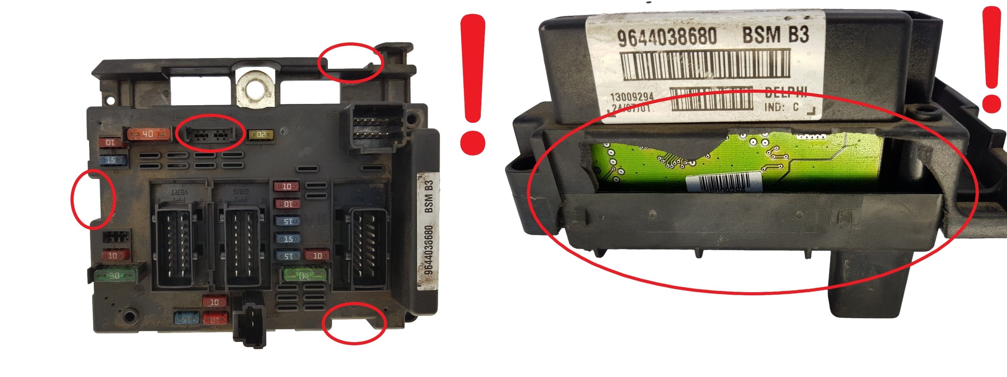 Steuergerät BSM B3 9644038680 PSA Delphi 1503 main product photo