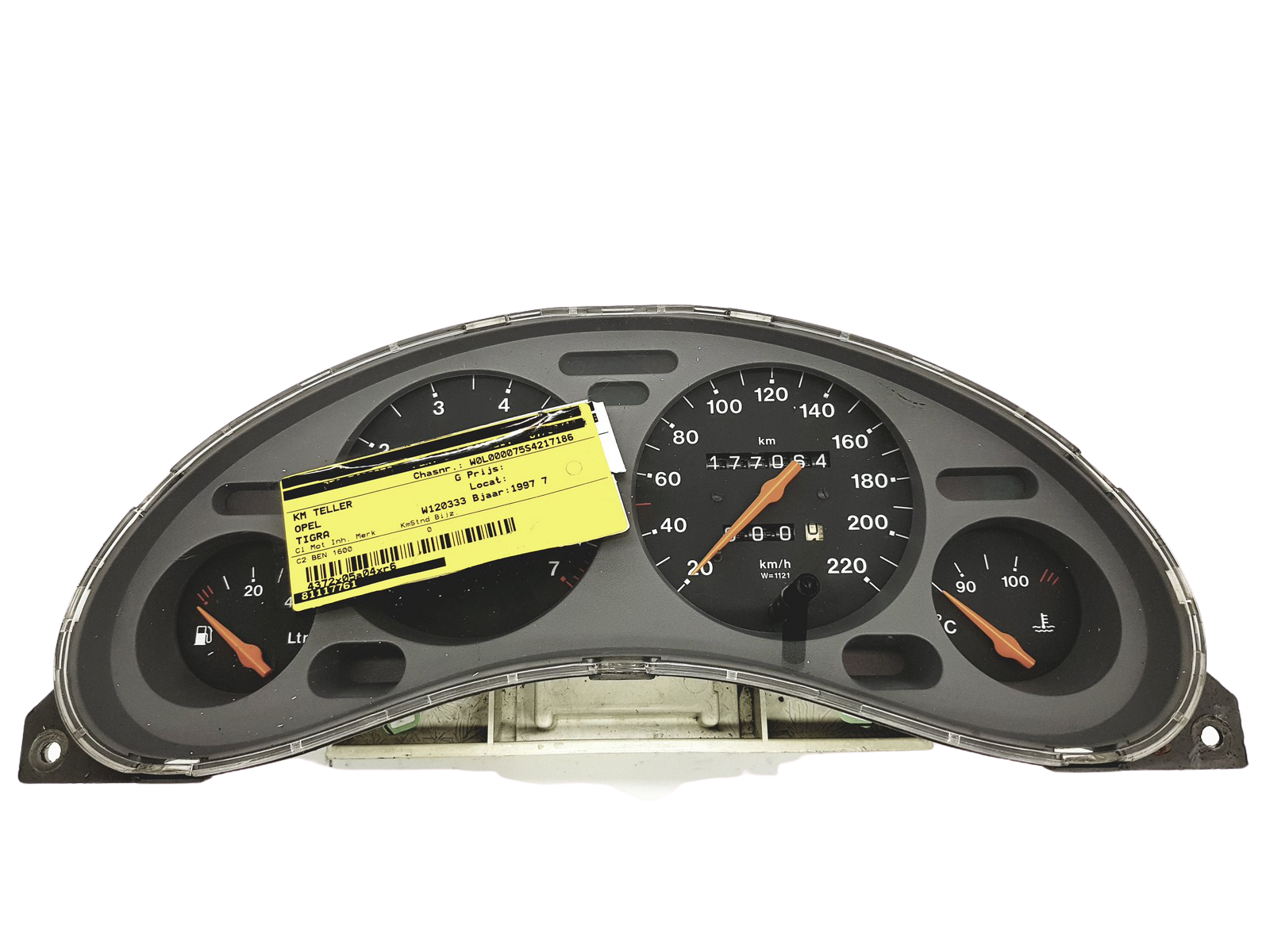 Tacho Kombiinstrument Opel Tigra 90484149 88481669 30729 main product photo