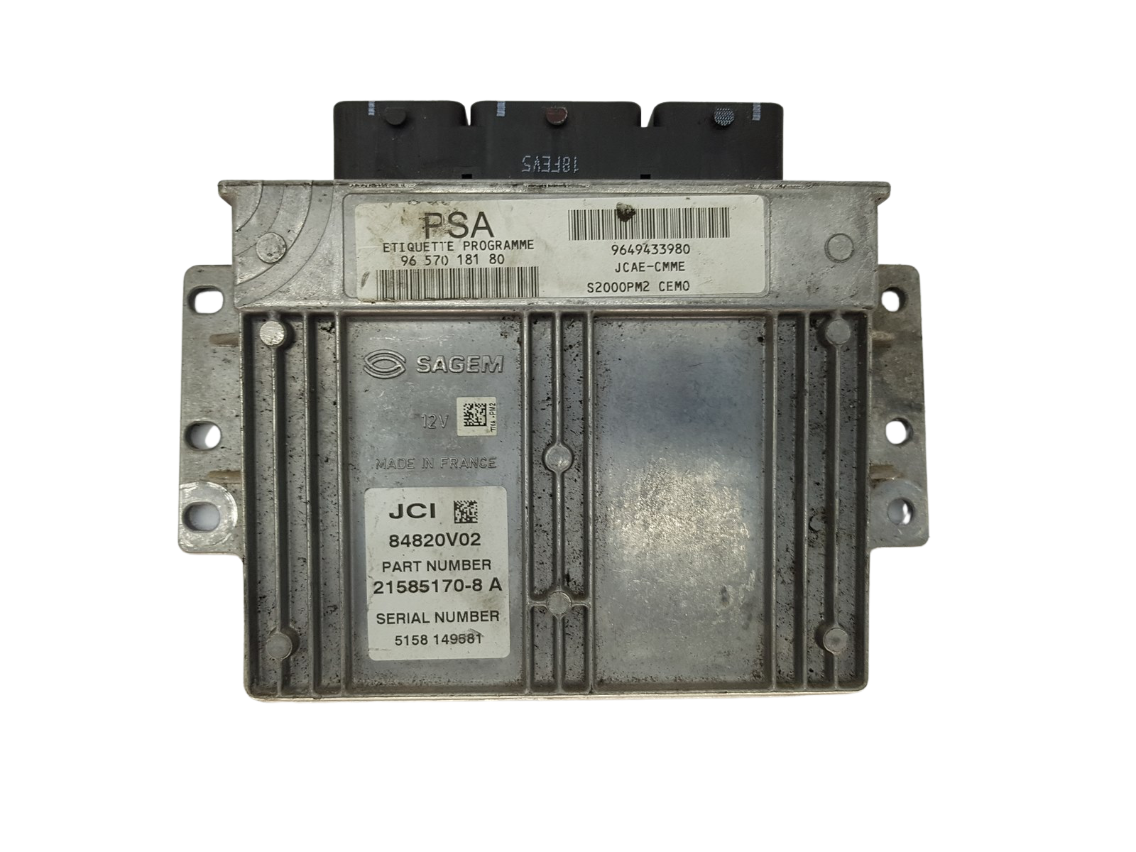 Steuergerät 9657018180 9649433980 21585170-8 A PSA Sagem 14103 main product photo