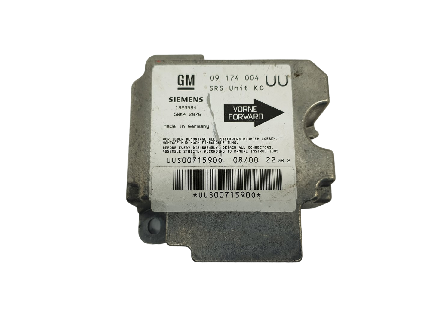 Steuergerät 09174004 UU 5WK42876 1923594 GM Siemens main product photo