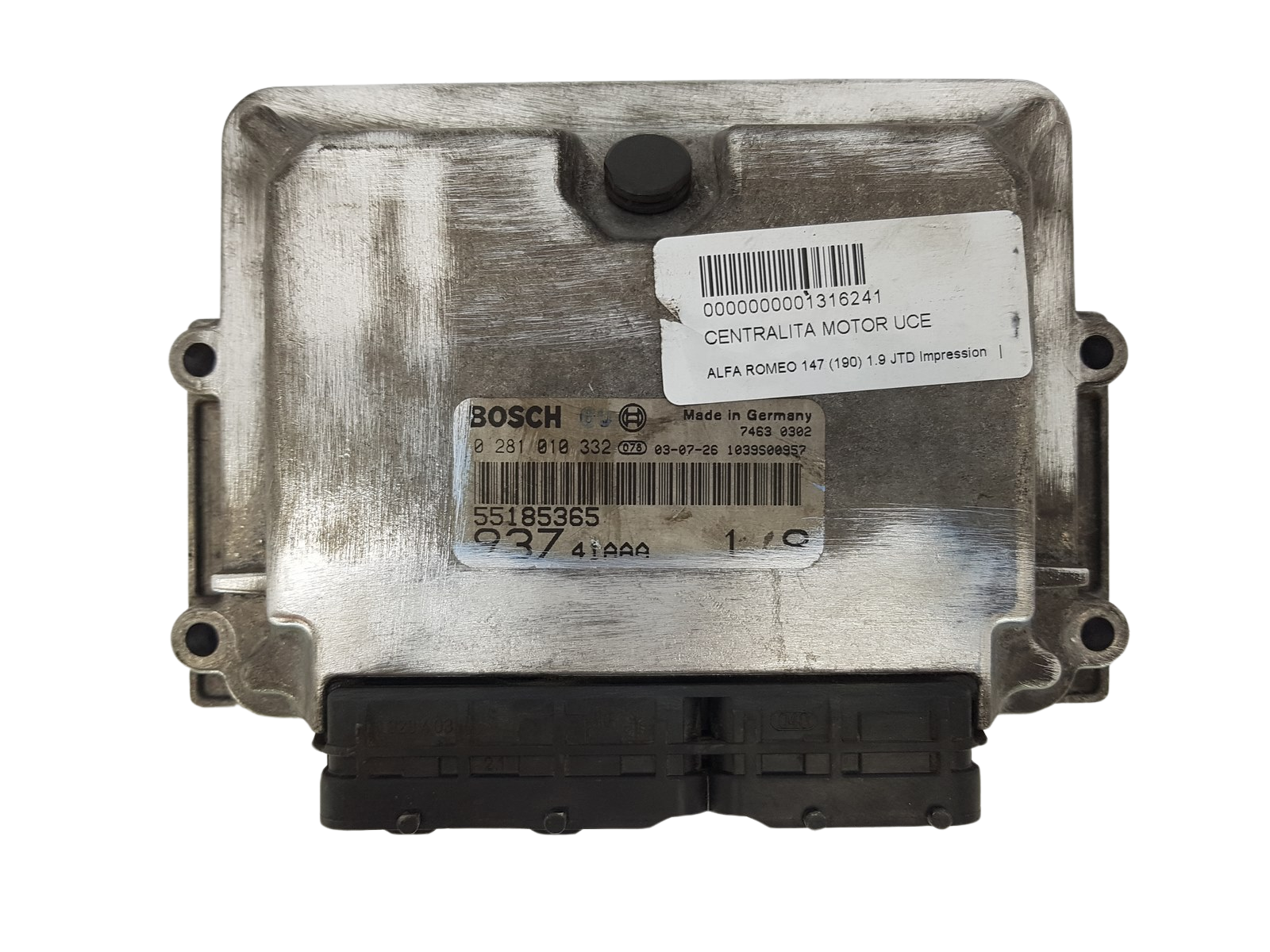 Steuergerät 55185365 0281010332 41AAA Alfa Romeo Bosch 2992 main product photo